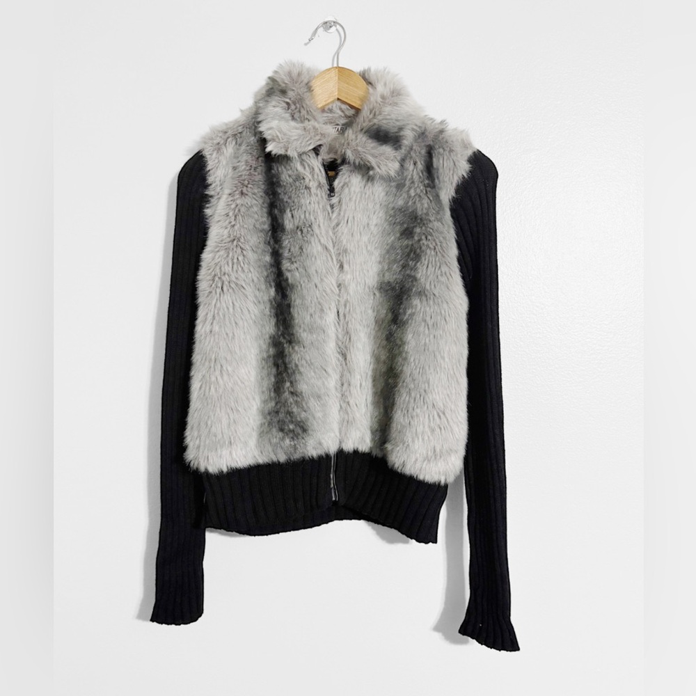 Tiara International VintageFaux Fur Knit Jacket